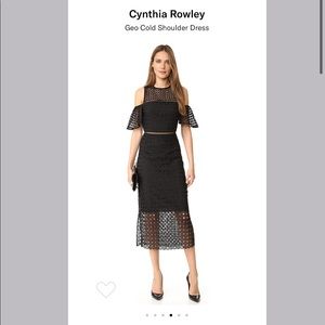 Cynthia Rowley Geo Cold Shoulder Dress